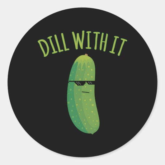 Dill met het pluisje ronde sticker (Voorkant)