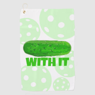 Dill met Pickleball Funny Sport Towel Golfhanddoek