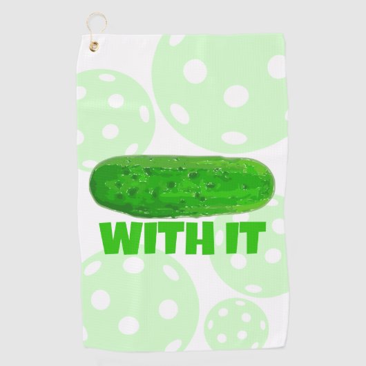 Dill met Pickleball Funny Sport Towel Golfhanddoek (Voorkant)
