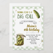 Dill pickle birthday boy invitation (Devant / Derrière)