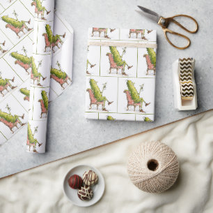 Dill Pickle in een stoel met een Martini Cadeaupapier