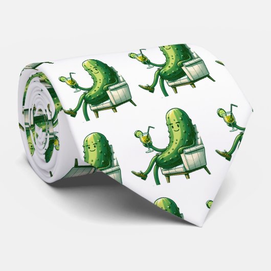 Dill Pickle met een cocktail Stropdas (Opgerold)