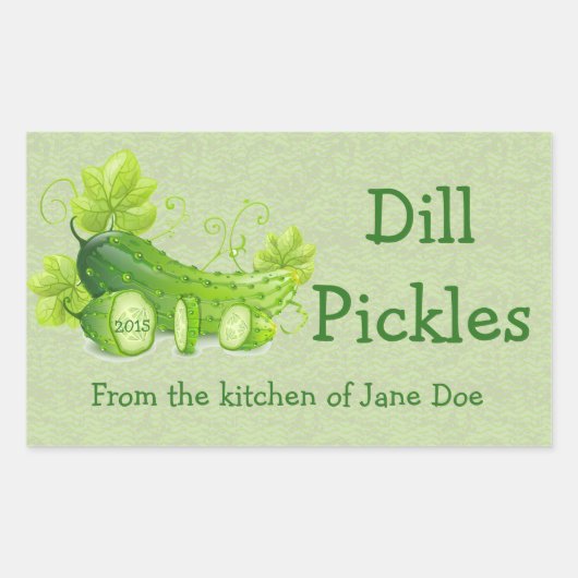 Dill Pickles Design Canning Label (Voorkant)