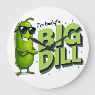 Dill Pickles Lovers Gift - Grappige Cartoon Design Grote Klok