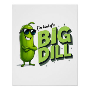 Dill Pickles Lovers Gift - Grappige Cartoon Design Perfect Poster