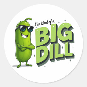 Dill Pickles Lovers Gift - Grappige Cartoon Design Ronde Sticker