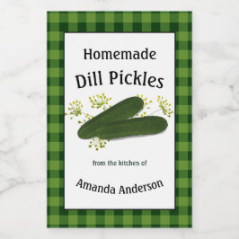 Dill Pickles Plaid V Etiket
