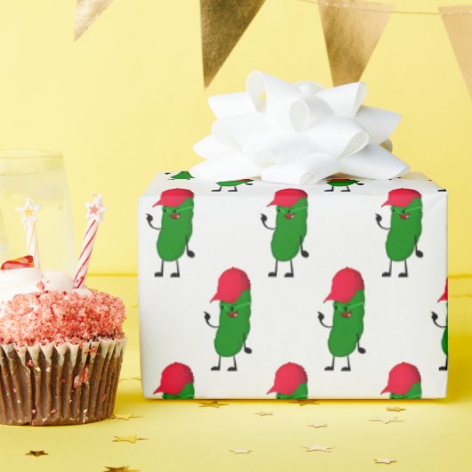 Dill Picklet met het Pet van de Ball Cadeaupapier (Verjaardagsfeest)