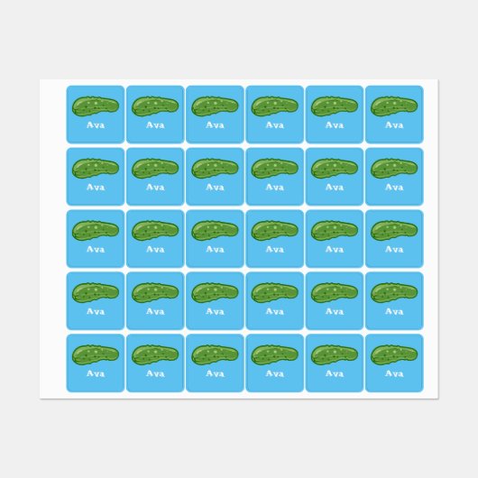 Dill With It Design - Petit Étiquette Carré (Feuille)
