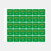 Dill With It Design - Petit Étiquette Carré (Feuille)