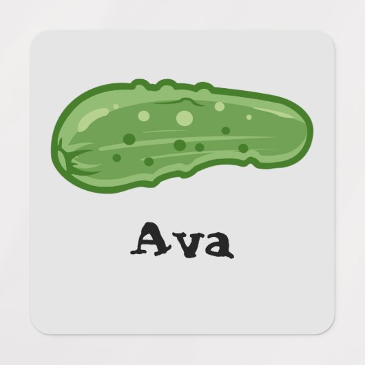 Dill With It Design - Petit Étiquette Carré (Design 1)