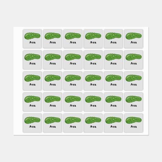 Dill with it Design - Small Square Clothing Label (Vel)