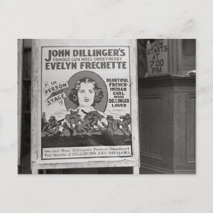 Dillinger's Gun Moll Sweetheart, 1938 Briefkaart