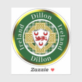 Dillon Shield & Celtic Cross gepersonaliseerd Sticker (Vel)