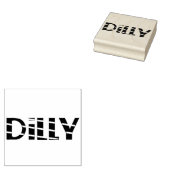 Dilly 2.5 x 2.5 rubber stempel (Gestempeld)