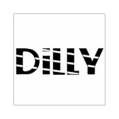 Dilly 2.5 x 2.5 rubber stempel (Afrduk)