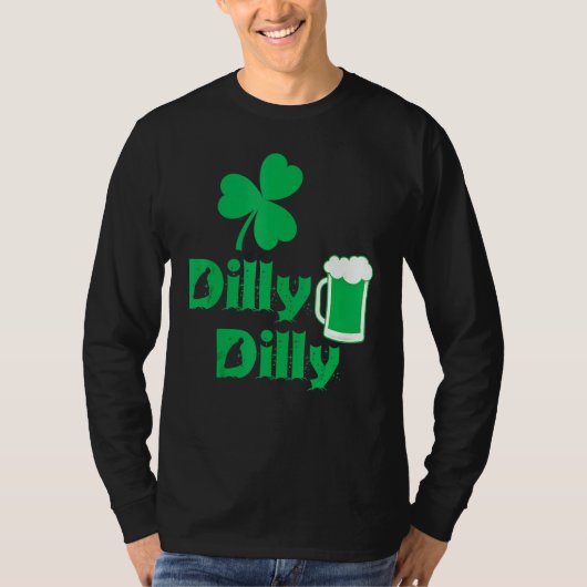 Dilly Clover Leaf Lucky Irish St Patrick's Day Bee T-shirt (Voorkant)