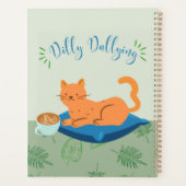 Dilly Dallying Oranje kat Planner (Achterkant)
