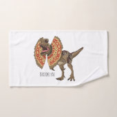 Dilophosaurus cartoon illustratie bad handdoek (Handdoek)