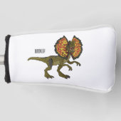 Dilophosaurus cartoon illustratie golfheadcover (Voorkant)