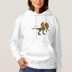 Dilophosaurus cartoon illustratie hoodie