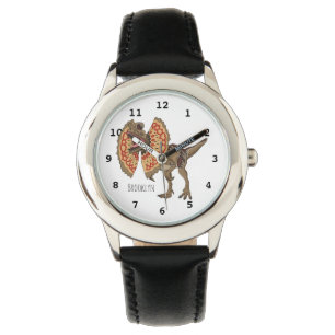 Dilophosaurus cartoon illustratie horloge