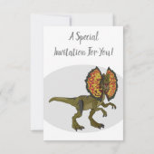 Dilophosaurus cartoon illustratie kaart (Achterkant)