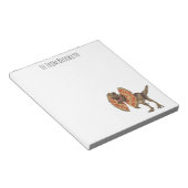 Dilophosaurus cartoon illustratie notitieblok (Schuin)