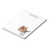 Dilophosaurus cartoon illustratie notitieblok (Gedraaid)