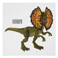 Dilophosaurus cartoon illustratie