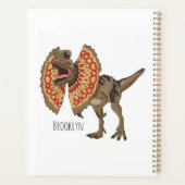 Dilophosaurus cartoon illustratie planner (Achterkant)
