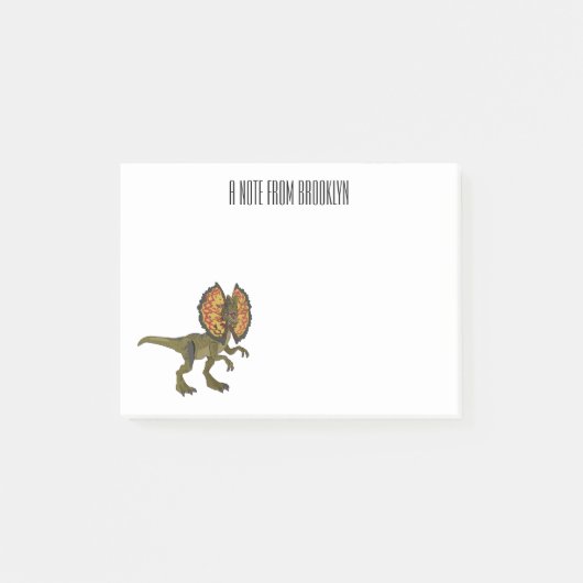 Dilophosaurus cartoon illustratie post-it® notes (Voorkant)
