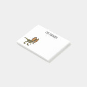 Dilophosaurus cartoon illustratie post-it® notes (Schuin)