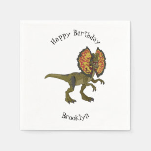 Dilophosaurus cartoon illustratie servet
