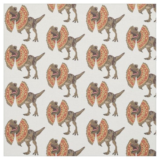 Dilophosaurus cartoon illustratie stof (Swatch)