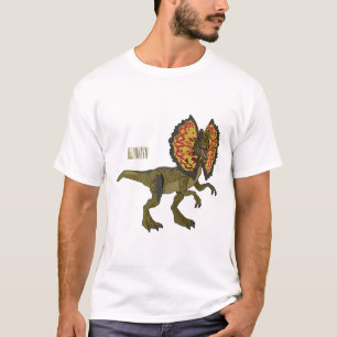 Dilophosaurus cartoon illustratie t-shirt