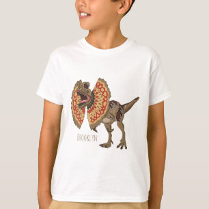 Dilophosaurus cartoon illustratie t-shirt
