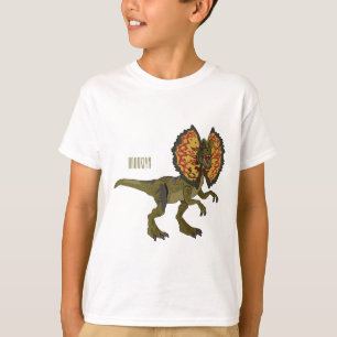 Dilophosaurus cartoon illustratie t-shirt