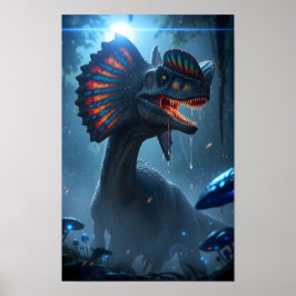 Dilophosaurus Dinosaur Poster