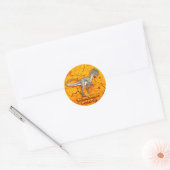 Dilophosaurus Ronde Sticker (Envelop)