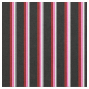 Dim Grey, Lavender, Hot Pink, Donkerrood en zwart Stof