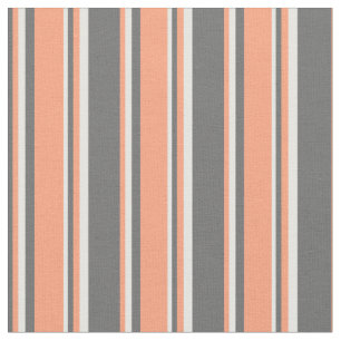 Dim Grey, Light Salmon & Mint Cream Pattern Stof