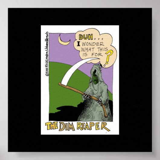 Dim Reaper Halloween Funny Cartoon Poster (Voorkant)