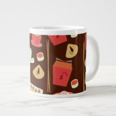 Dim Sum Deluxe Fun Food Pattern Time Extra Grote Mok (Voorkant rechts)
