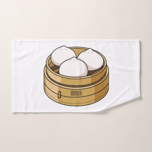 Dim sum dessin animé (Serviette à main)