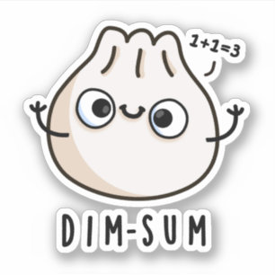Dim-sum Funny Dimsum Wiskunde Pun Sticker