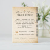 dimanche Brunch Mariage supplémentaire Cartes RSVP (Debout devant)