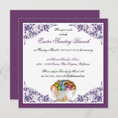 Dimanche de Pâques Brunch Invitations personnalisé (Devant / Derrière)