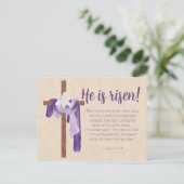 Dimanche de Pâques Invitation Cross Lily Purple (Debout devant)