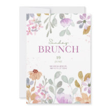 Dimanche Fête Brunch Invitation - Elégant & Person